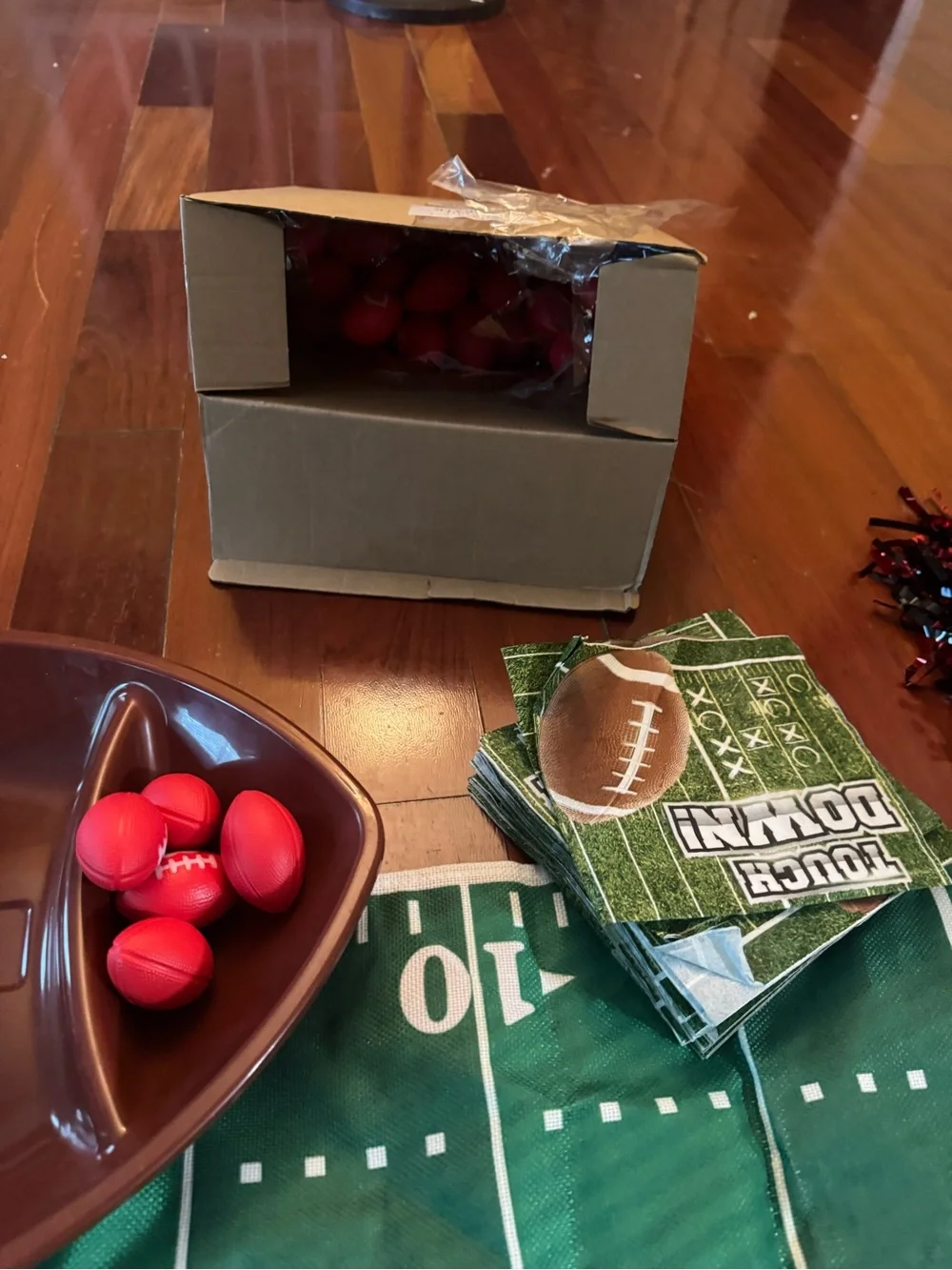 Mini Red Foam Footballs - Party Game Set